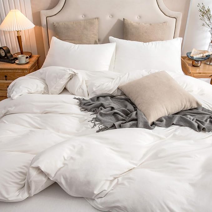 PURE ERA Jersey Knit Duvet Cover Set 100% T-Shirt Cotton Super Soft Comfy 3pc - Image 4