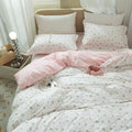 mixinni Cotton Floral Duvet Cover Twin Girl Pink Flower Teenage Girls Duvet by mixinni