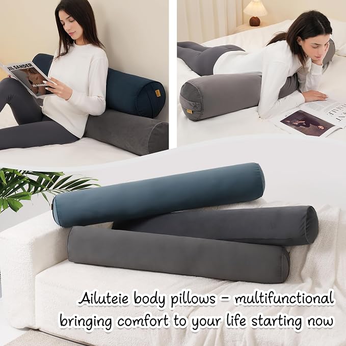 Body Pillow for Adults, Long Round Pillow, Big Cylindrical Pillow, Large Full - Image 7
