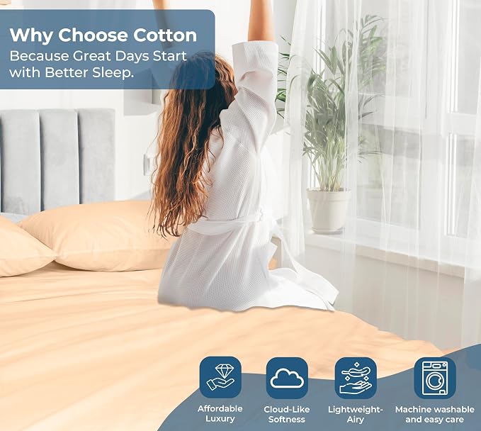 Royale Linens 100% Organic Cotton Twin XL Flat Sheet Only - Image 7
