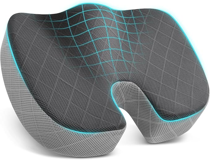 TushGuard Office/Car Seat Cushion, Non-Slip Sciatica & Back Coccyx Tailbone by TushGuardSeatCushonsPillows
