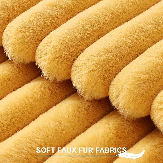 Pallene Faux Fur Plush Throw Pillow Covers 26x26 Set of 2, Luxury Soft Fluffy - Image 2