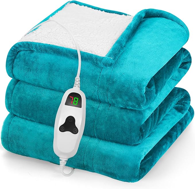 greenoak Heated Blanket Electric Throw 50"X60", Heating Blanket by Greenoak