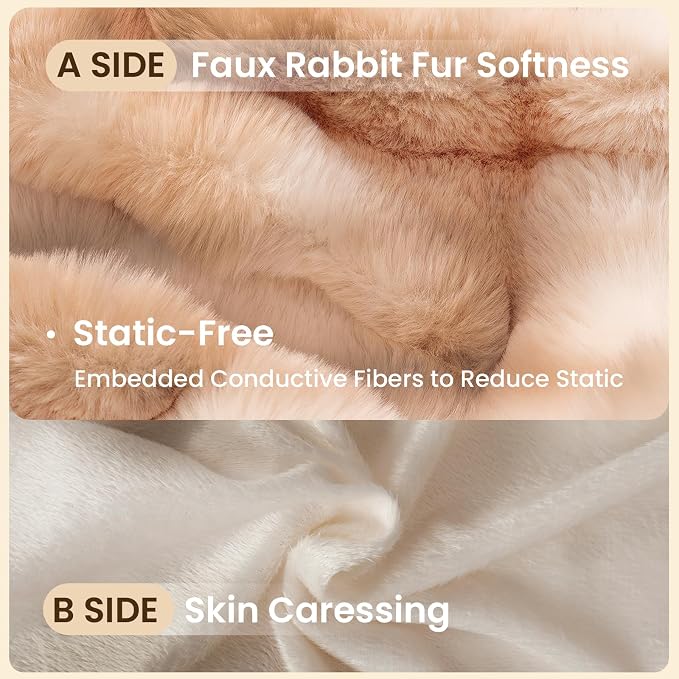 ZonLi Fluffy Body Pillow for Adults, Fuzzy Faux Fur Body Pillow - Image 3