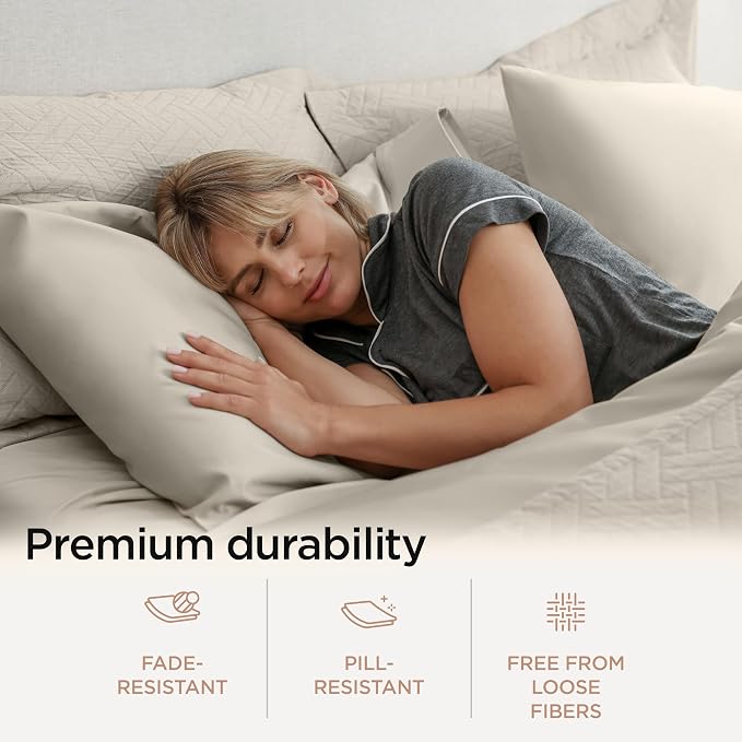 Threadmill Queen Sheet Set | 800 Thread Count Queen Bed Sheets - Image 6