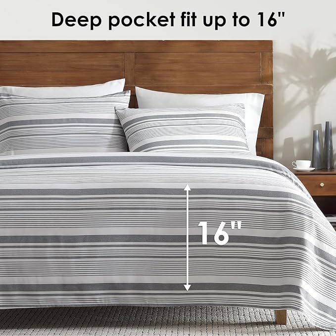 ClevaHome Classic Stripe Sheet Set - Image 3