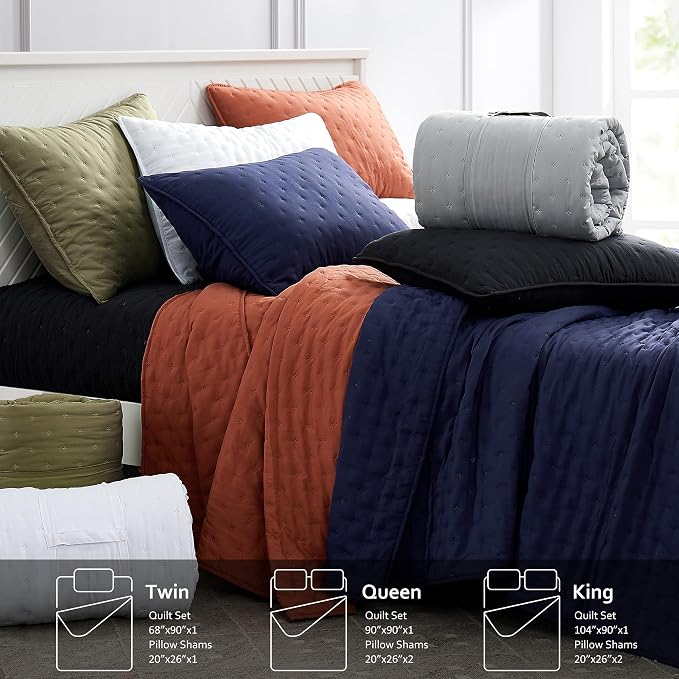 ROARINGWILD Beige Cloud Twin Size Quilt Bedding Sets - Image 7