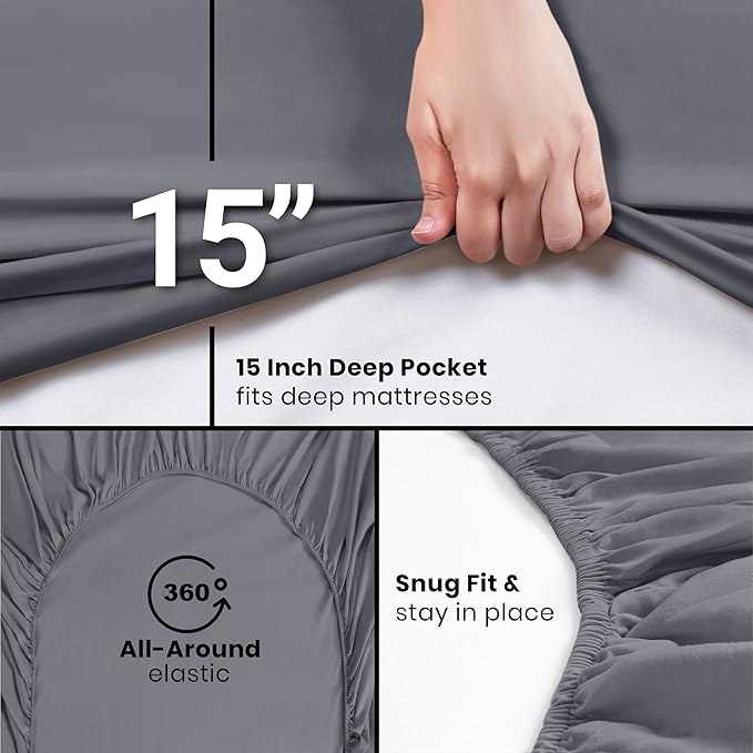 Utopia Bedding King Fitted Sheets - Image 6