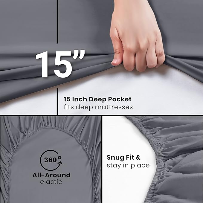 Utopia Bedding Queen Fitted Sheets - Image 6