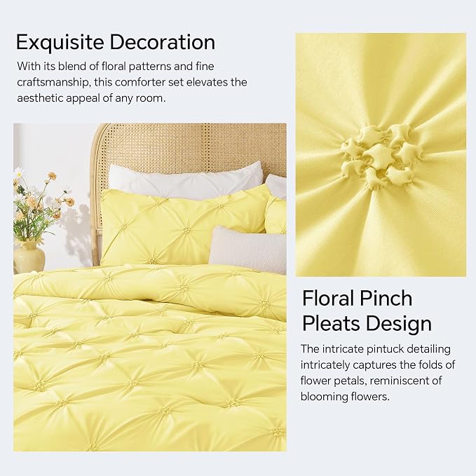 BEDELITE Light Yellow Twin Comforter Set - Image 4