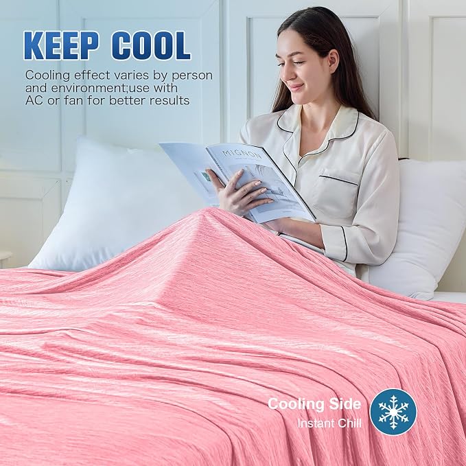 KMUSET Cooling Blanket Queen Size, Double Sided Summer Cooling Blankets - Image 5
