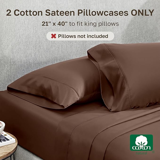 California Design Den Cotton King Pillowcase Set - Image 3