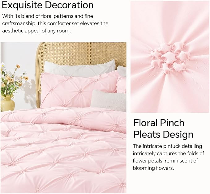BEDELITE Baby Pink Comforter Set Full - Image 4