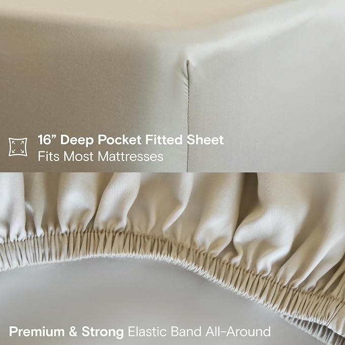DOZ Sheet Set, 100% Viscose derived from Bamboo, Organically Grown, Buttery Soft - Image 5
