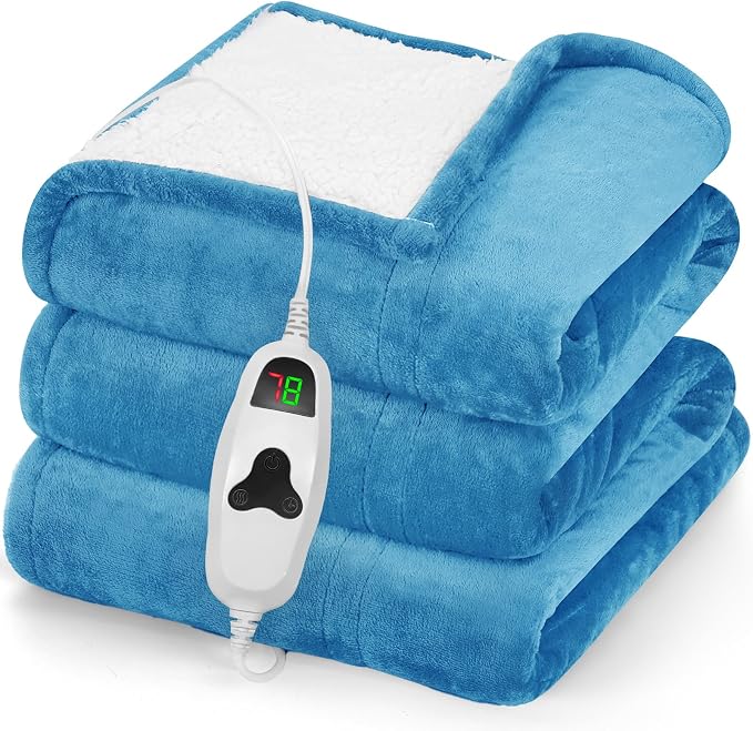 greenoak Heated Blanket Electric Throw 50"X60", Heating Blankets by Greenoak