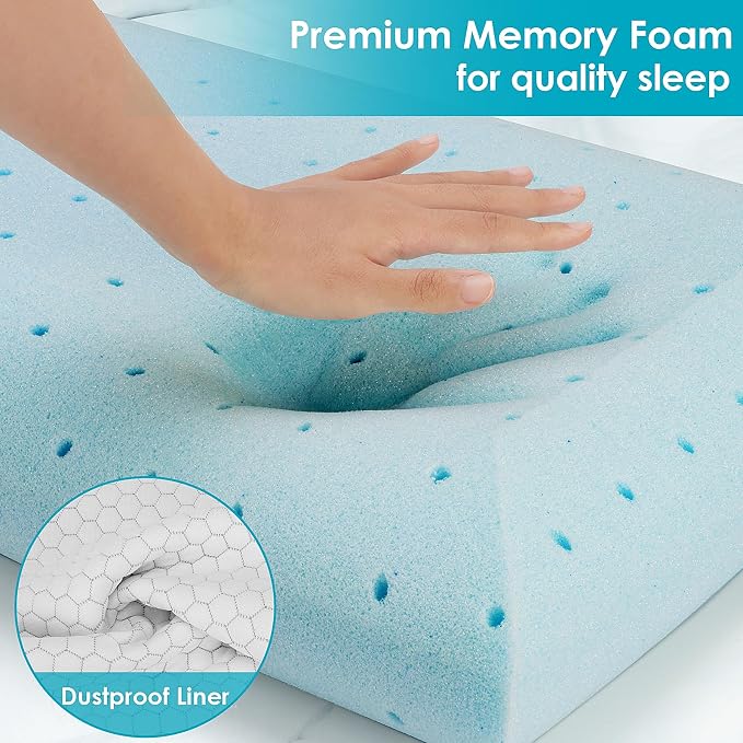 CushyOasis Memory Foam Pillows for Side, Back and Stomach Sleepers, Bed Pillow - Image 4