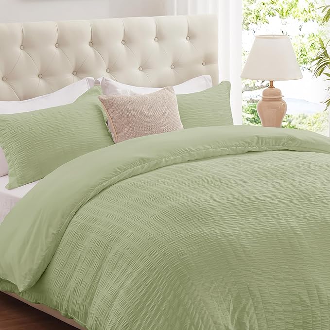 Cozyide Green Duvet Cover King Size, 3 Pieces Bedding Duvet Covers, Soft by cozyide