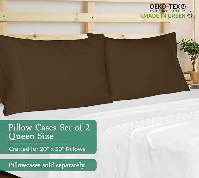 Royale Linens Queen Pillowcase Set of 2 - Image 2