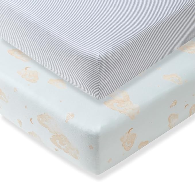 Burt's Bees Baby Essential Organic Cotton Fitted Crib Sheet, Breathable by BurtsBeesBaby