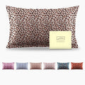 Mulberry Silk Pillowcase for Hair and Skin King Size Leopard Print Silk Pillow by Suatien