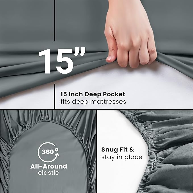 Utopia Bedding Cal King Fitted Sheet - Image 3