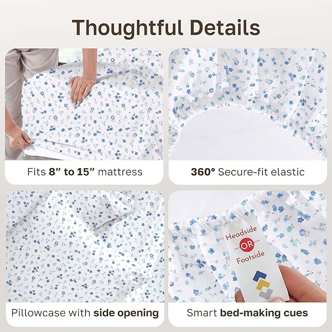 California Design Den Soft Twin XL 100% Cotton Sheet Sets, 400 Thread Count - Image 5
