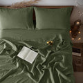 LBRO2M 100% Pure Linen Sheet Set Deep Pocket Up to 16" Bed Sheets Sets by LBRO2MBedding