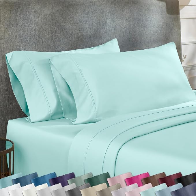 California Design Den 400 Thread Count 100% Cotton Pillowcases, Seafoam King by CaliforniaDesignDen