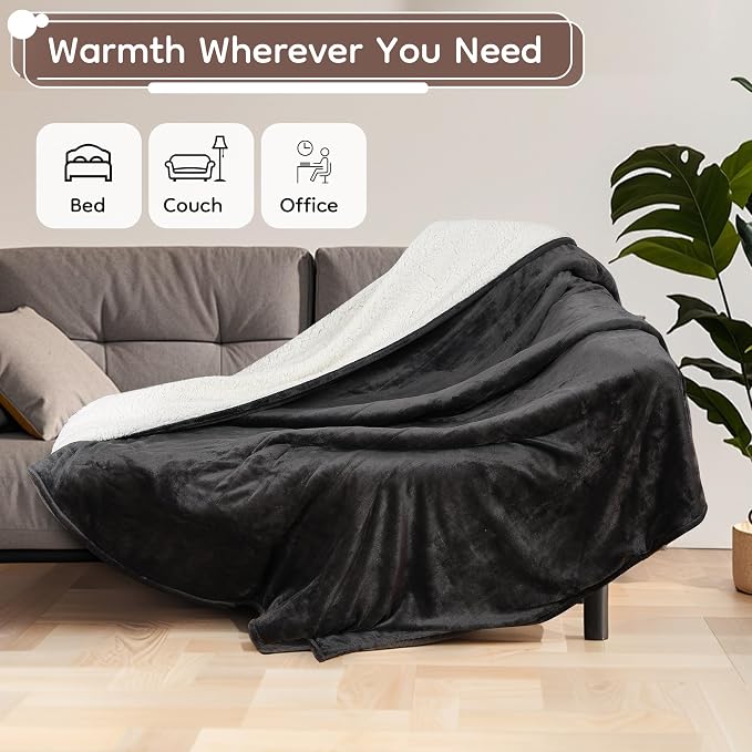 LaffyLo Electric Heated Blanket Queen Size 84 x 90, Dual Control, Fast Heating - Image 8