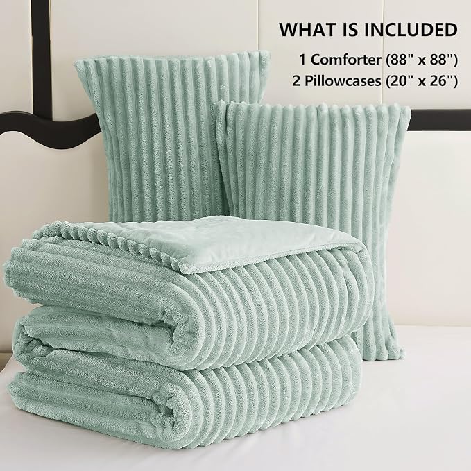 CozyLux Fluffy Queen Comforter Set - Image 6