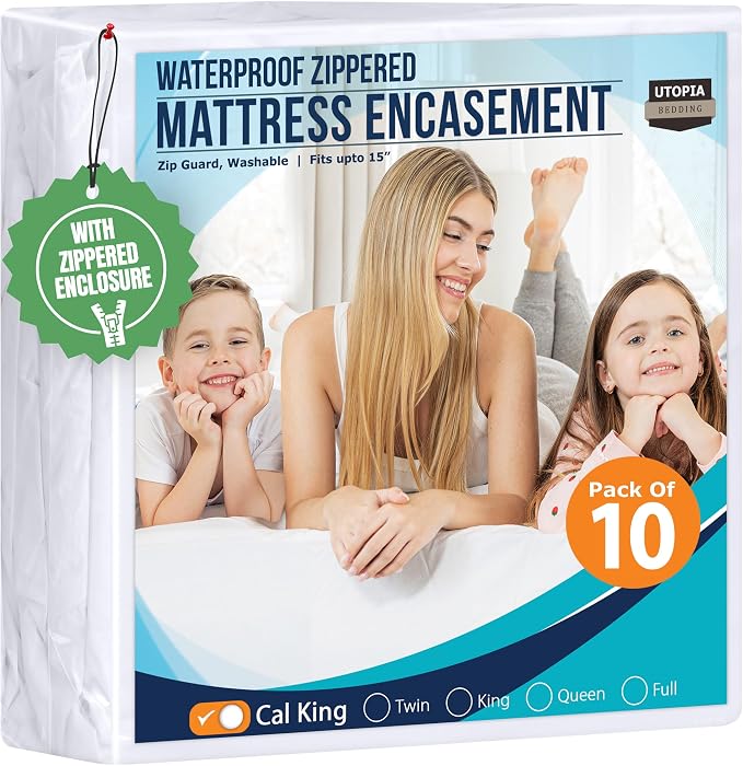Utopia Bedding Mattress Protector Zippered California King Size, 100% by UTOPIABEDDING