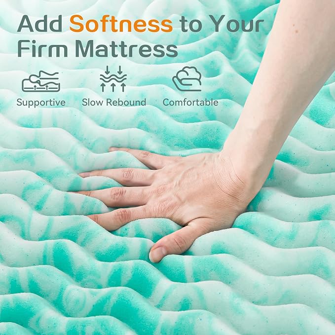 SINWEEK Mattress Topper Memory Foam Mattress Topper 2 Inch Queen Soft Mattress - Image 4