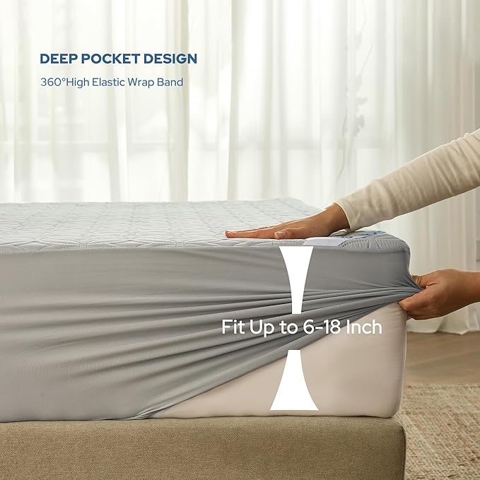 BEDLORE Waterproof Mattress Protector, Full Size Mattress Pad - Image 4