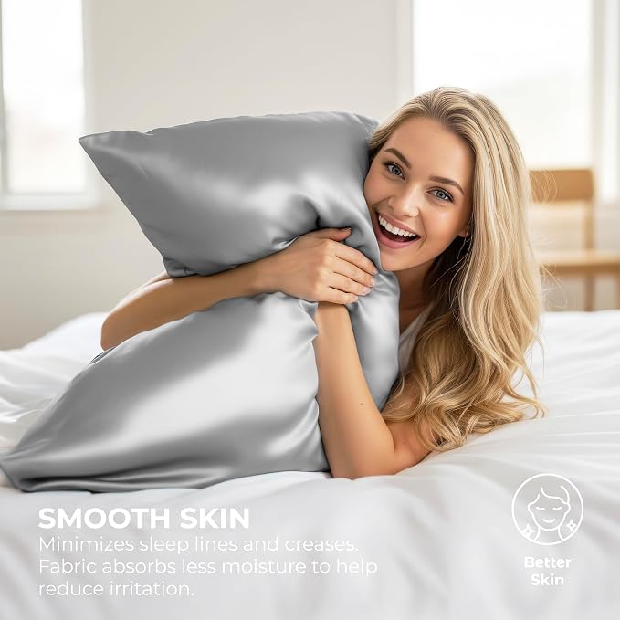 Pure Bedding Satin Pillowcase 2 Pack - Image 4