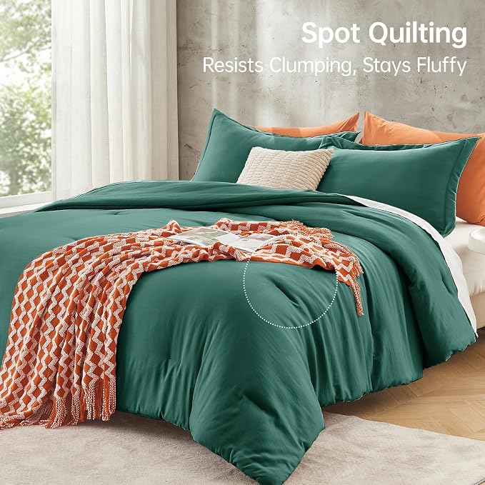 MUXHOMO King Size Comforter Set, All Season Ultra Soft Down Alternative Bedding - Image 5