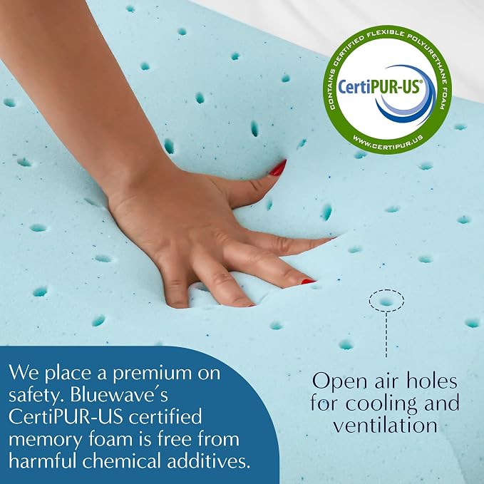 Bluewave Bedding Ultra Slim Gel Memory Foam Pillow - Image 8