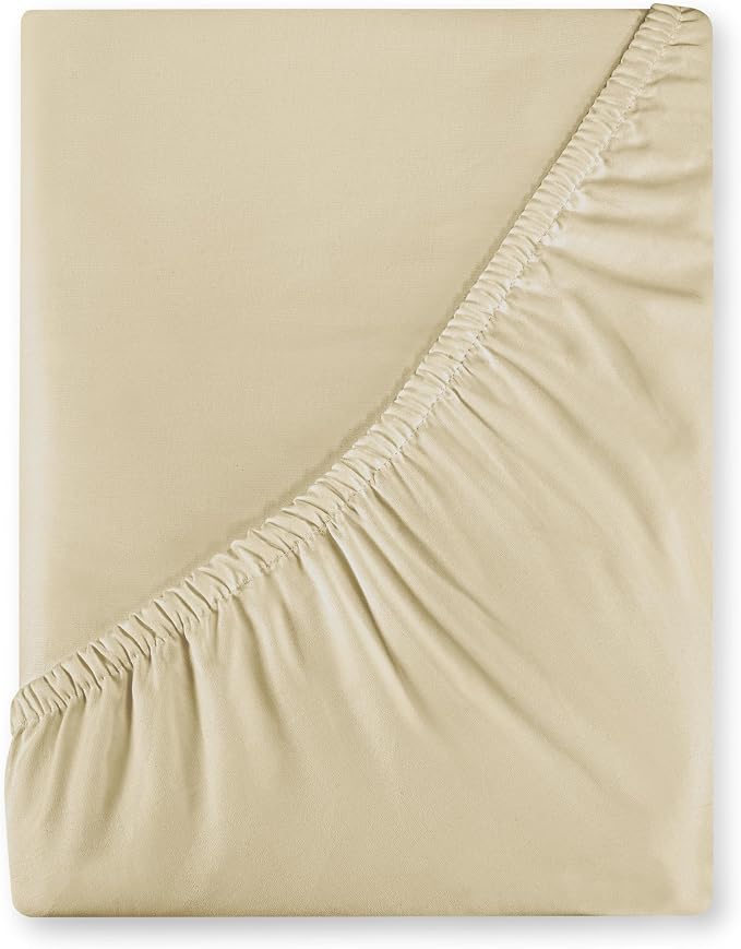 Royale Linen 400 Thread Count 100% American Grown Cotton Fitted Sheet Twin Size by ROYALELINENS