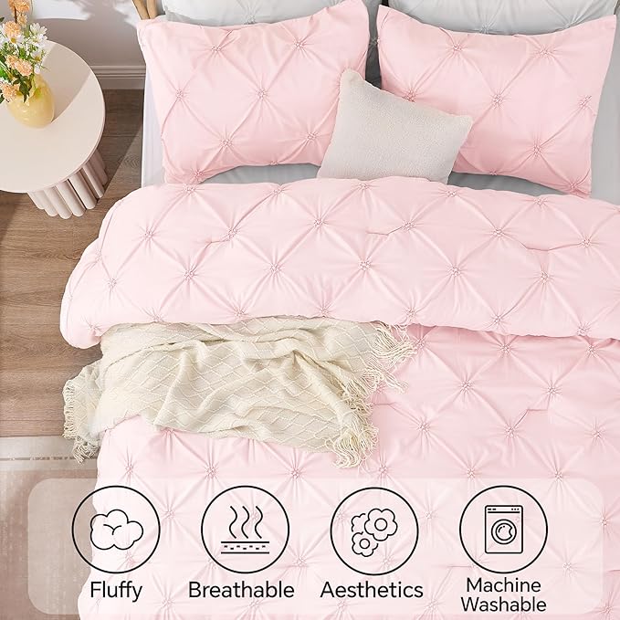 BEDELITE Baby Pink Comforter Set Full - Image 5
