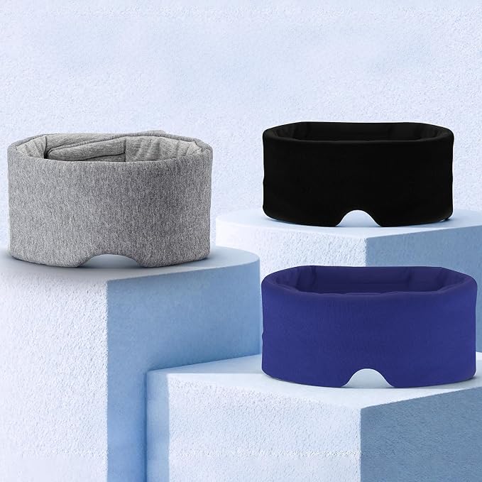 Cotton Sleep Eye Mask for Men Women, 100% Blocking Light Sleeping Mask for Side - Image 7