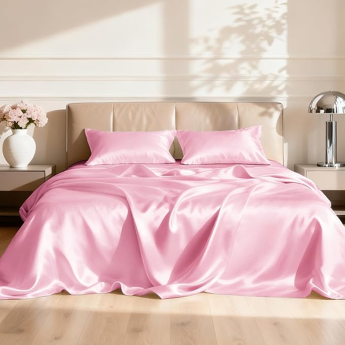 Love's cabin Satin Queen Sheets Set by Lovescabin