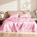 Love's cabin 4Piece California King Satin Bed Linen Set, Deep Pocket, Luxury by Lovescabin
