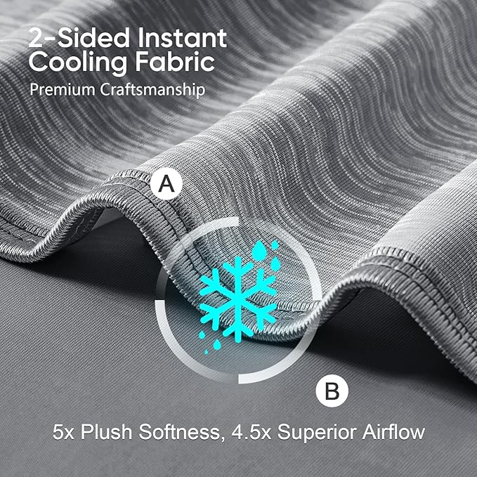 KMUSET Cooling Blanket Full Size（80"x90", Double Sided Summer Cooling Blankets - Image 3