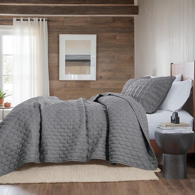 WDCOZY Dark Grey Quilt Twin Size Bedding Sets - Image 5