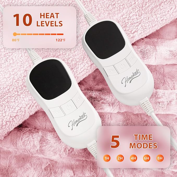 Homemate Electric Heated Blanket Queen Size - Image 3