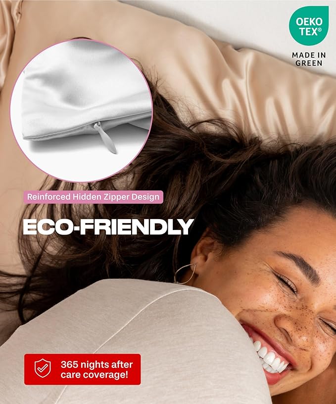 SUNDAYSILKS™ | Silk Pillow Cases 2 PACK | 22 Momme Mulberry Silk Pillowcase Set - Image 5