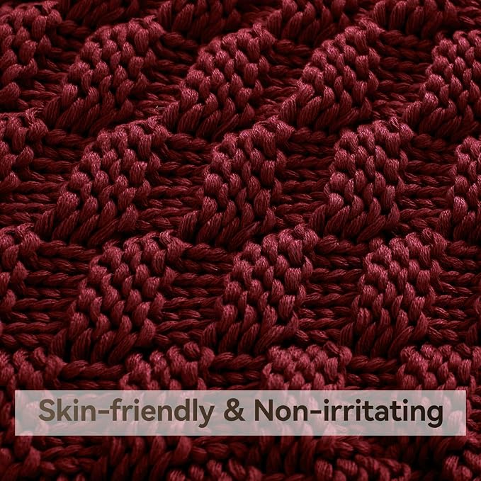 Knitted Weighted Blanket for Adult, No Beads Heavy Blanket 48” x 72'' 15lbs - Image 4
