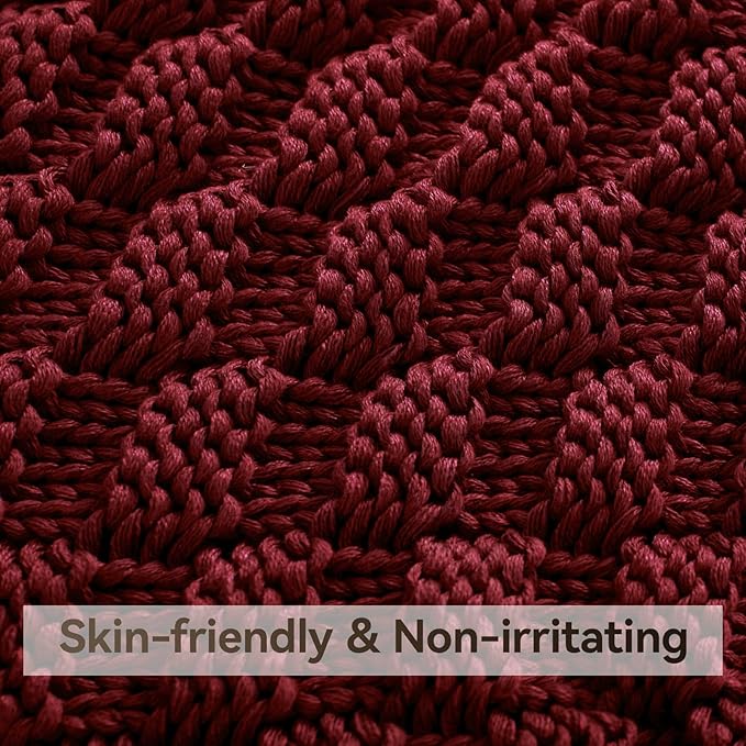 Knitted Weighted Blanket for Adult, No Beads Heavy Blanket 60” x 80'' 15lbs - Image 4