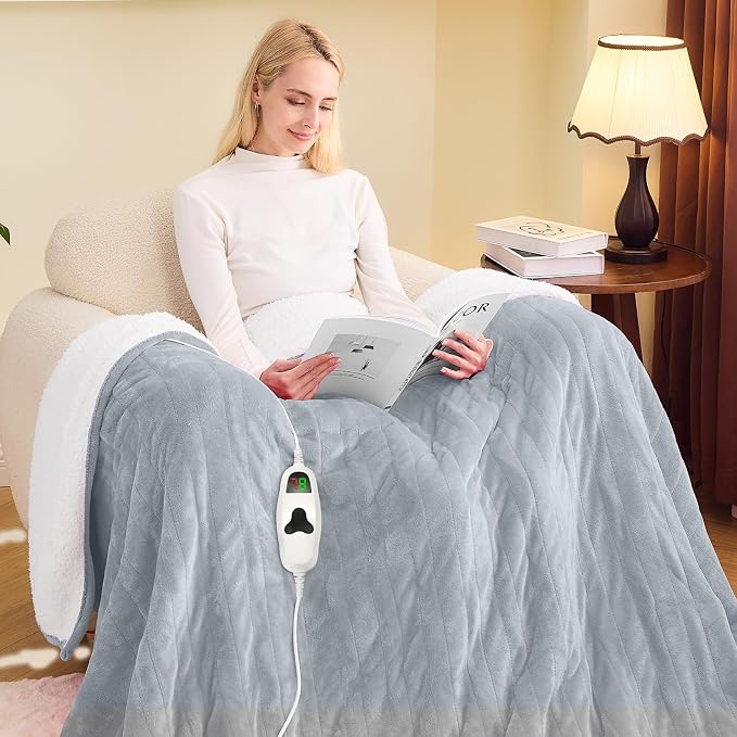 greenoak Heated Blanket Electric Twin 62"X84", Heating Blankets by Greenoak