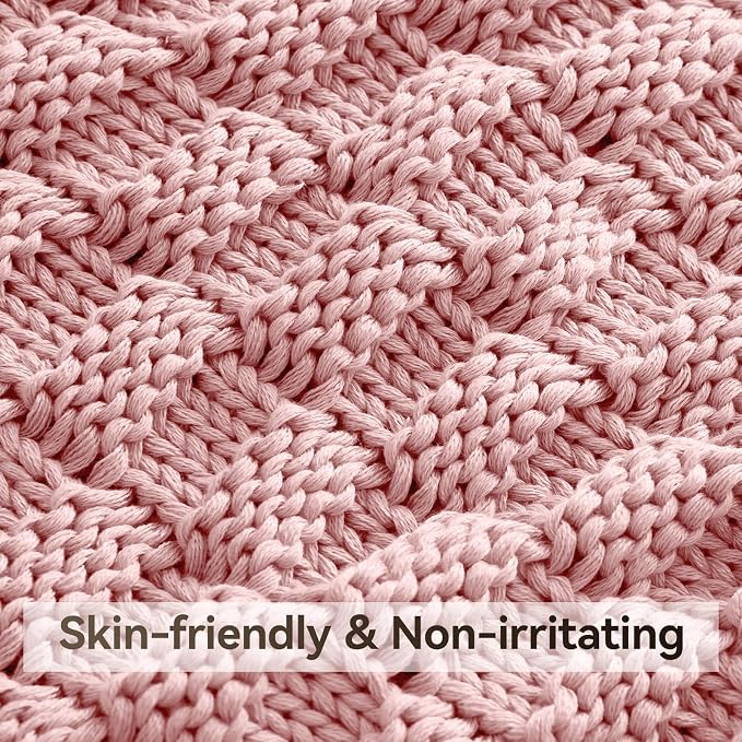 Knitted Weighted Blanket Adult, No Beads Heavy Blanket 60” x 80'' 15lbs - Image 4