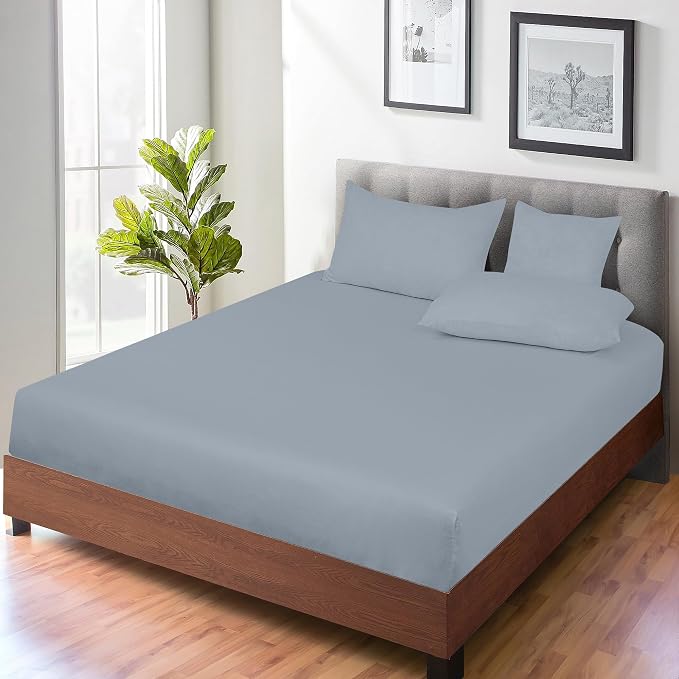 ROYALE LINENS 300 Thread Count 100% Long Staple Combed Cotton Fitted Sheet Queen - Image 7